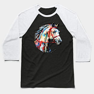 Horse Animal Freedom World Nature Beauty Abstract Baseball T-Shirt